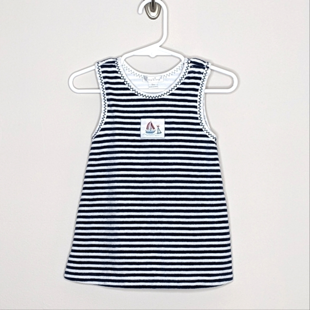 Kissy Kissy Sailboat Boat Pima Cotton Terry Dress 9m